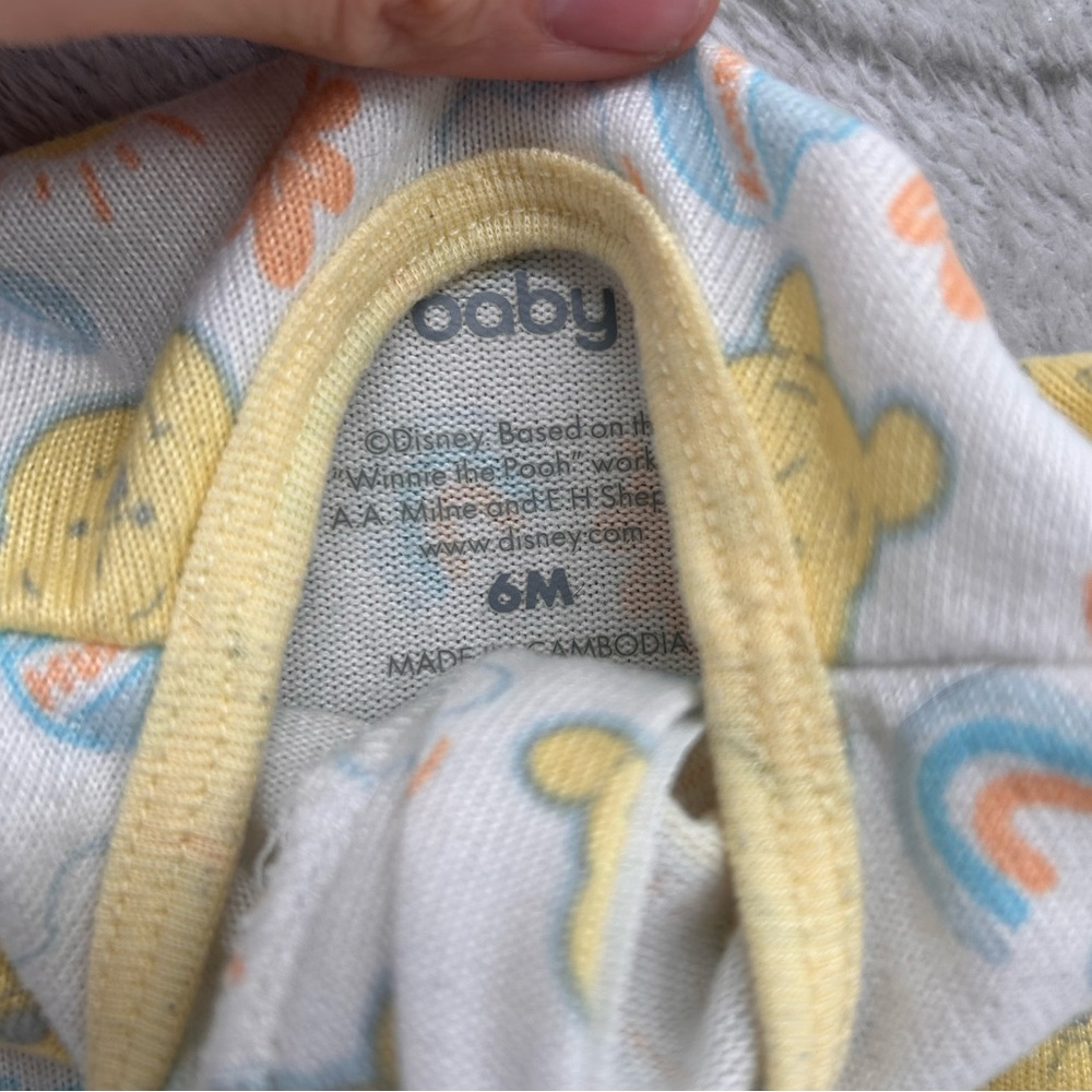 Disney Baby Sleepers Bundle 3-6M 6M Mickey Pooh Footed Pajamas - Picture 6 of 7